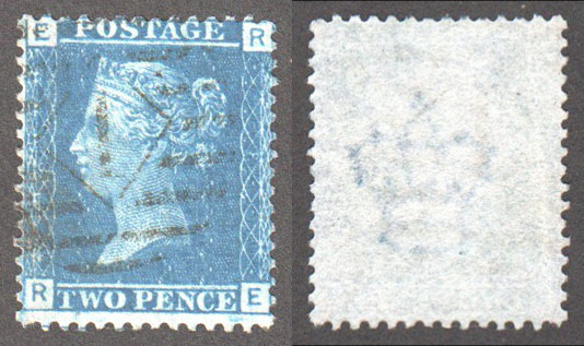 Great Britain Scott 29 Used Plate 8 - RE (P) - Click Image to Close